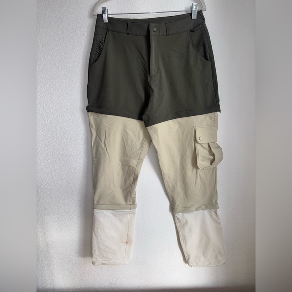 Outdoor Voices Pants - Outdoor Voices RecTrek Zip-Off Pants in Tea Tree Colorblock | Size M